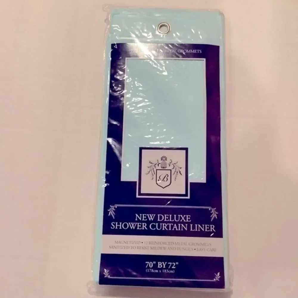 Mint Green Grommet Deluxe Shower Curtain Liner